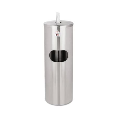 2Xl 2XL, Standing Stainless Wipes Dispener, Cylindrical, 5gal, Stainless Steel L65